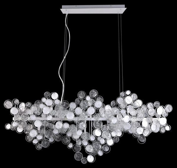 Crystal Lux Светильник подвесной Crystal Lux DESEO SP15 L1400 SILVER