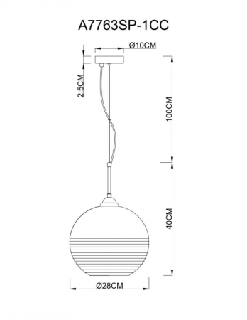 Подвесной светильник ARTE Lamp A7763SP-1CC