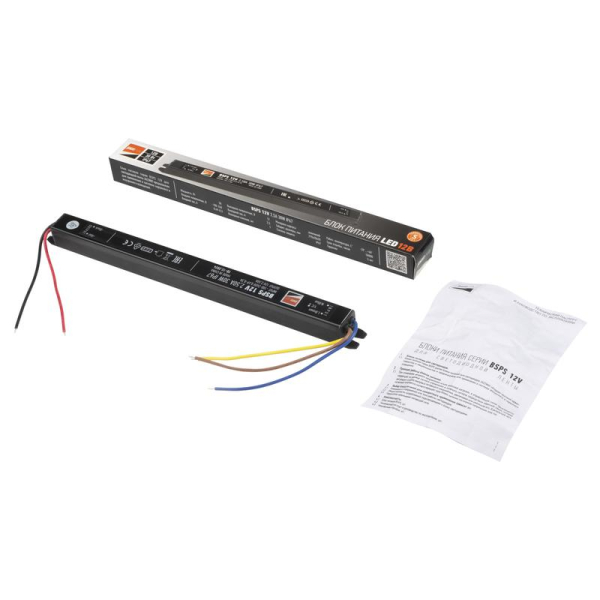 Блок питания для светодиодной ленты 30Вт 2.5А 12В IP67 BSPS влагозащ. метал. JazzWay 3329259A