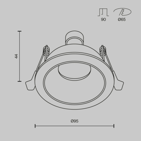 Встраиваемый светильник Maytoni Technical DL126-GU10-WMG