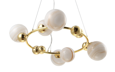 Подвесная люстра Crystal Lux SALVADORE SP6H GOLD