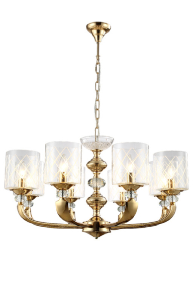 Подвесная люстра Crystal Lux GRACIA SP8 GOLD