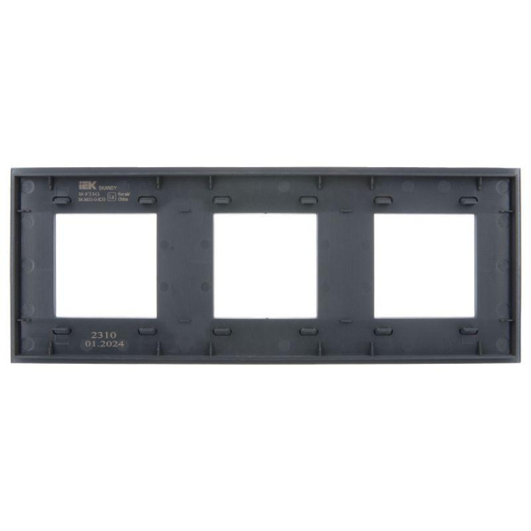 Рамка 3-м SKANDY SK-F23G стекло графит IEK SK-M32-G-K53