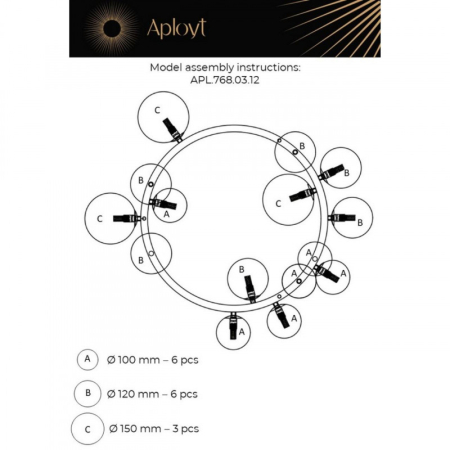 Подвесная люстра APLOYT APL.768.03.12