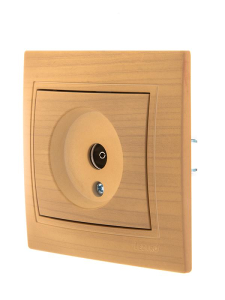 Розетка телевизионная оконечная TV Mira ясень LEZARD 701-4747-130