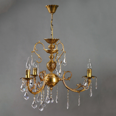 Подвесная люстра AMBIENTE by BRIZZI 8888/3 AB Leaf Crystal