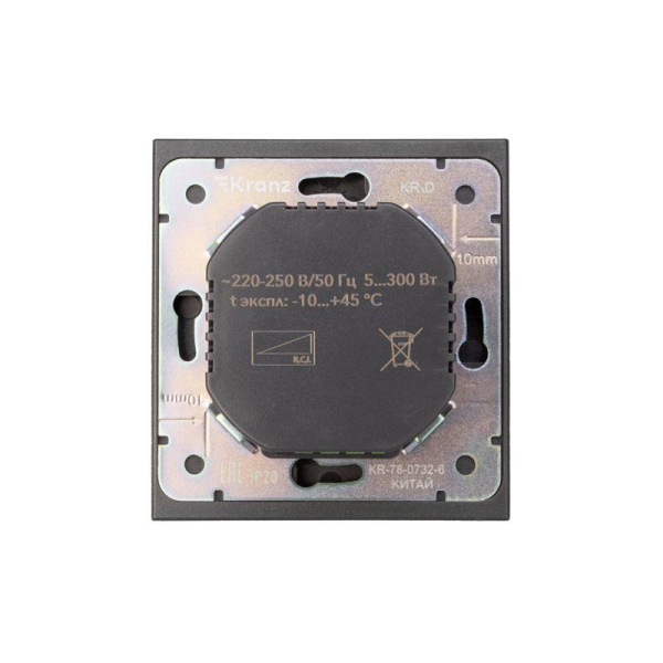 Светорегулятор STRONG (диммер) 300Вт с/у графит KRANZ