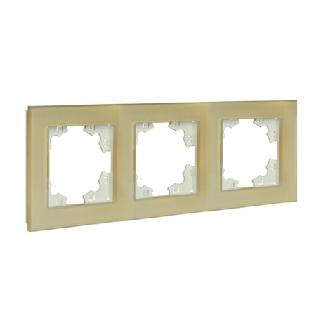 Рамка 3-м Афина стеклянная зол. UNIVersal 2292