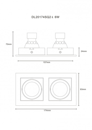 Встраиваемый светильник Donolux DL20174SQ2B