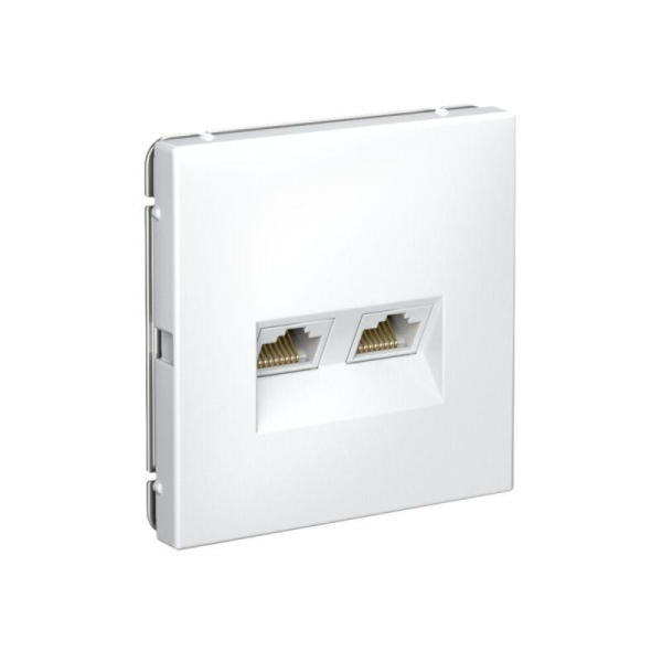 Розетка компьютерная 2-м ArtGallery 2хRJ45 кат.6A механизм бел. SE GAL000188