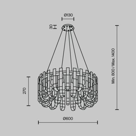 Подвесная люстра MODELUX ML.6621.14 CR