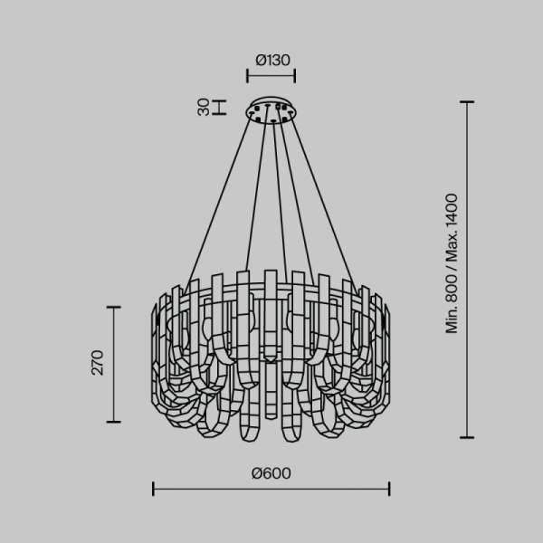 Подвесная люстра MODELUX ML.6621.14 BS