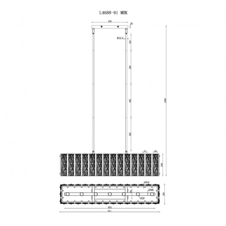 Люстра на штанге iLamp L4688-91 MBK