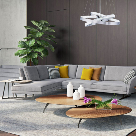 Подвесная люстра Eurosvet 90276/3 хром Smart