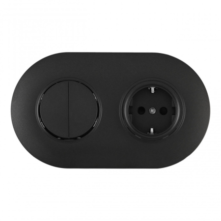 Розетка Arte Milano SET08-2-40-1-30-2 black