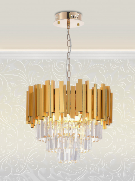 Подвесная люстра Natali Kovaltseva BELLEZZA 81427/5C GOLD