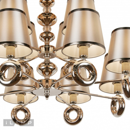 Подвесная люстра iLamp P2401-8+4 Nickel