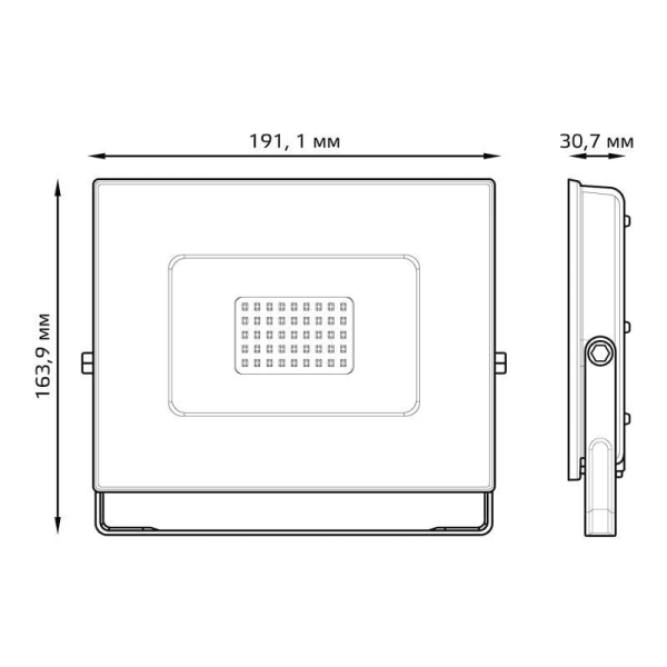 Прожектор светодиодный Elementary 70Вт 6500К IP65 6300лм 170-264В ДО черн. GAUSS 613100370