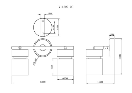 Спот Moderli V11822-2C