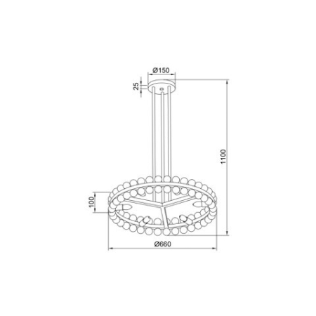 Люстра на штанге Vele Luce VL4143L16