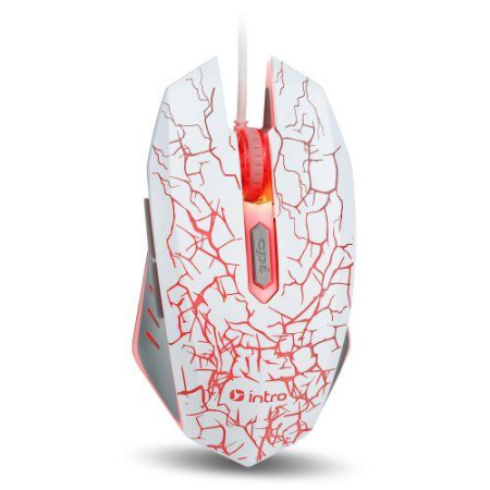 Мышь MG610 игровая проводная 1200-3600dpi бел. Intro Б0056136