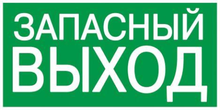 Этикетка самоклеящаяся 200х100мм "Запасный выход" IEK YPC30-2010ZAPV