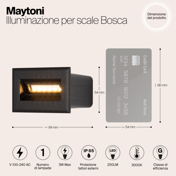 Светильник для ступеней Maytoni O045SL-L3B3K