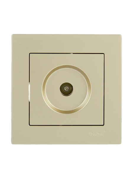 Розетка телевизионная оконечная TV 1-м СП Vesna механизм титан LEZARD 742-3788-130