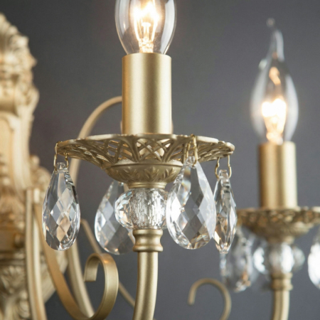 Бра Eurosvet 3305/3 латунь/прозрачный хрусталь