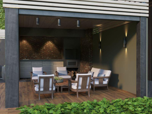 Светильник 5222 GU10 IP65 уличный потолочный сер. IEK LT-UPU0-5222-GU10-1-K03