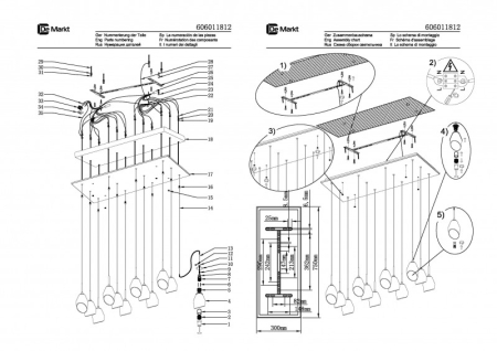 Подвесная люстра DeMarkt 606011812