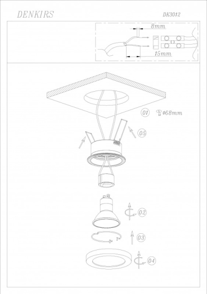 Влагозащищенный светильник Denkirs DK3012-AL