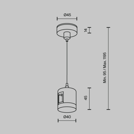 Подвесной комплект Maytoni Technical TRA157SW-IPC1-BS