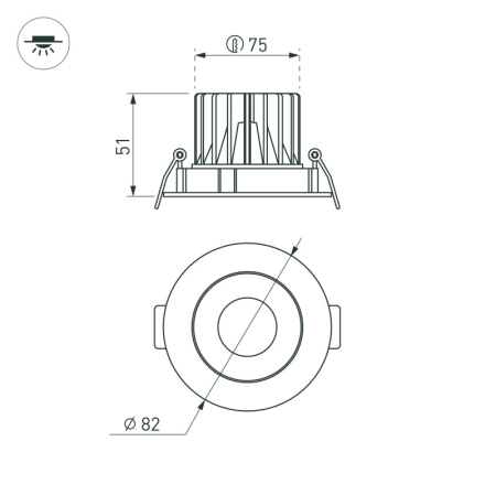 Светильник Downlight Arlight 035448(1)