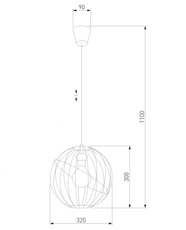 Подвесной светильник TK Lighting 1630 Orbita White 1