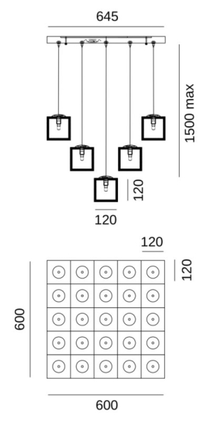 Подвесная люстра Fluorite FL1109-25P