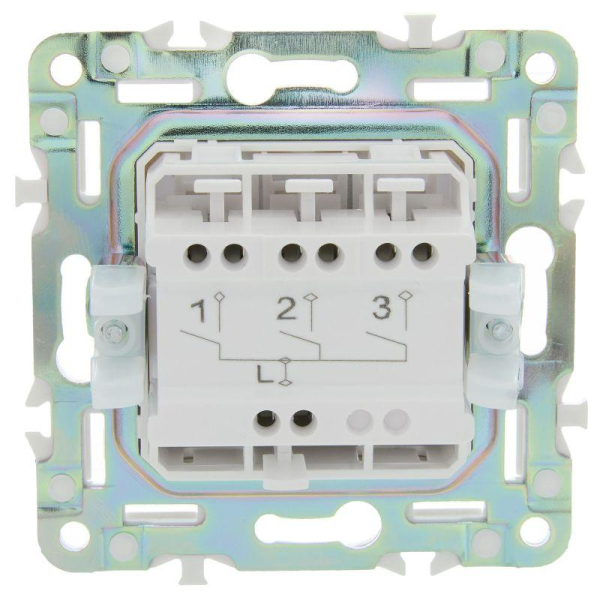Выключатель 3-кл. SKANDY 10А SK-V11Gr сер. IEK SK-V30-0-10-K03