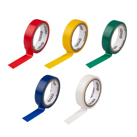 Изолента ПВХ 15ммх5м 5 цветов (уп.5шт) ФАZА 5017214