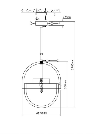 Подвесной светильник Fluorite FL1021-1P