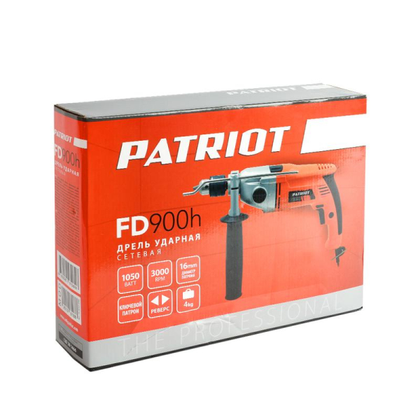 Дрель электрическая ударная FD 900h 2 скорости с ударом 1050Вт PATRIOT 120301466