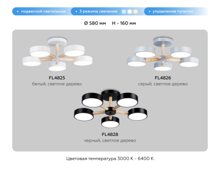 Люстра на штанге Ambrella Light FL4828