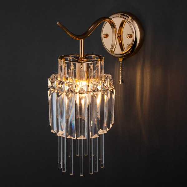 Бра Eurosvet 10119/1 золото/прозрачный хрусталь Strotskis