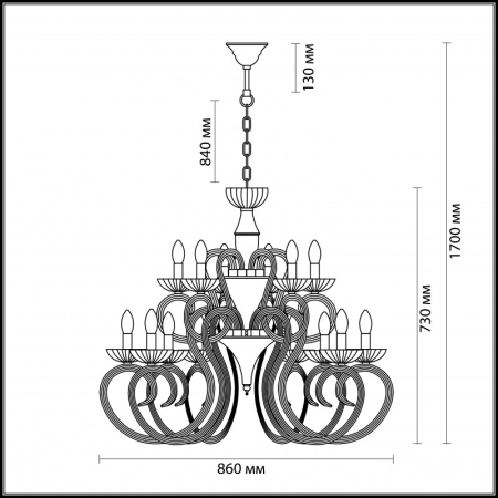 Подвесная люстра Odeon Light 3932/15