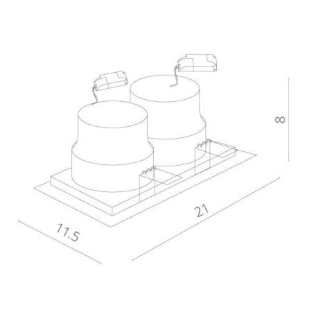 Встраиваемый светильник ARTE Lamp A7007PL-2WH