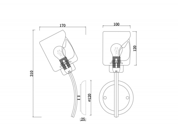 Бра Freya FR5095WL-01G