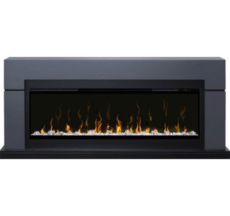 Dimplex Каминокомплект Lindos (линейный) - Серый графит с очагом Ignite XLF50