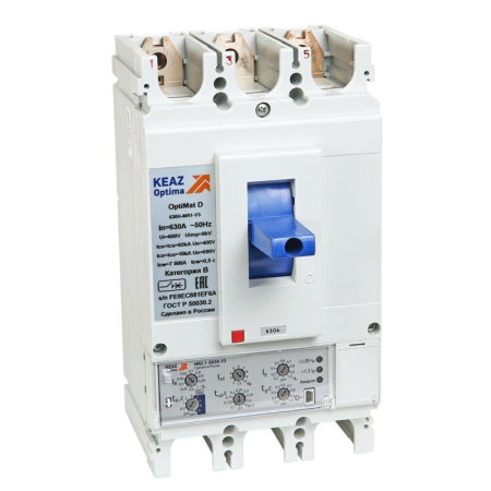 Выключатель автоматический OptiMat D630H MR2.1 ОМ4 РЕГ КЭАЗ 327478