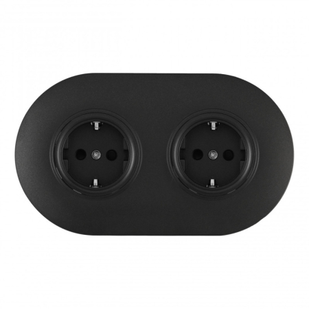 Розетка Arte Milano SET08-2-40-1x2 black