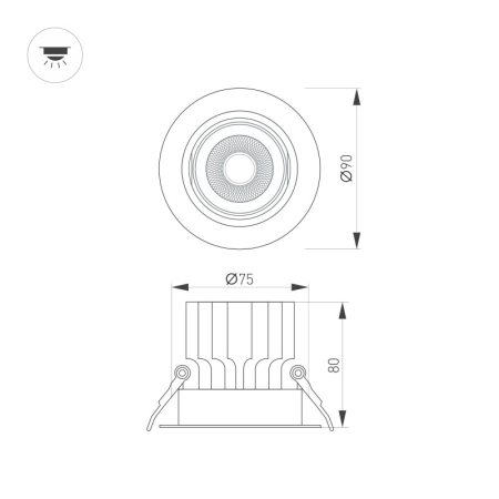 Встраиваемый светильник Arlight 057758