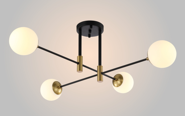 Crystal Lux Светильник потолочный Crystal Lux FIDEL PL4 BLACK